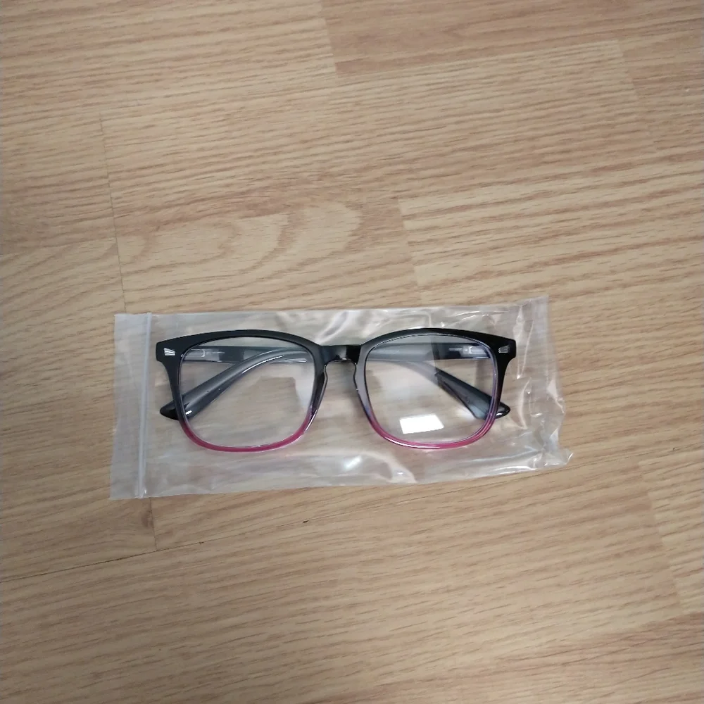 Brand new blue light glasses. Color: Black fades to maroon